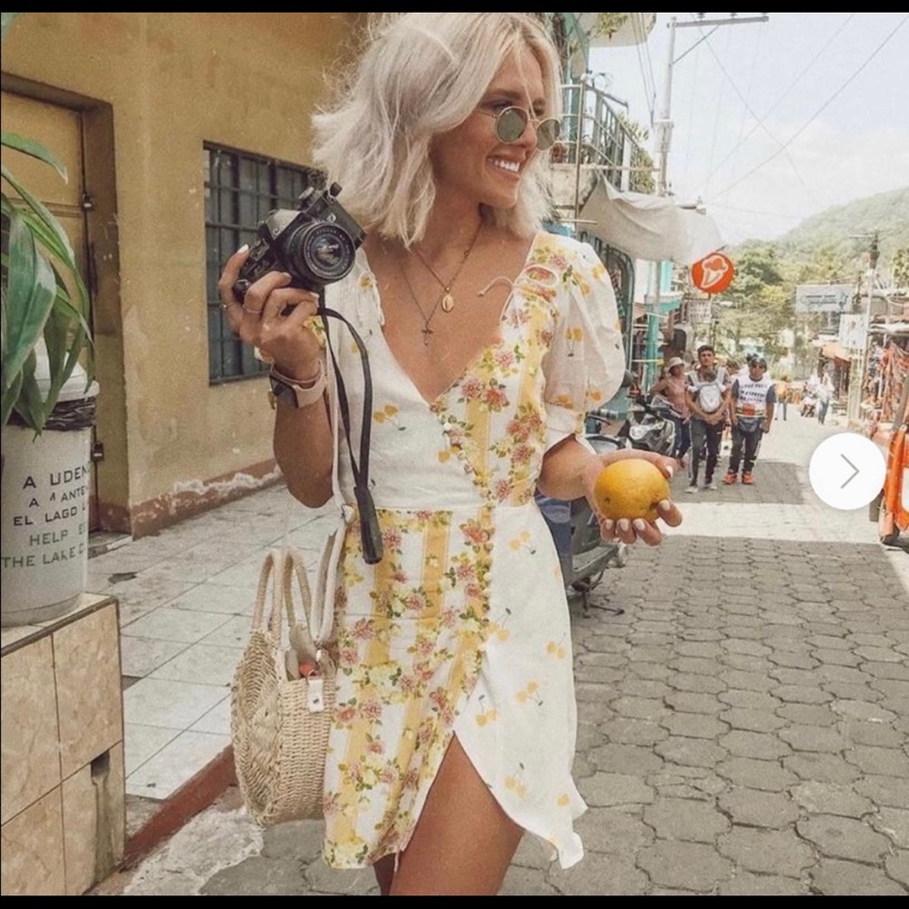 For Love & Lemons Savannah Wrap Mini Dress - Picture 1 of 4